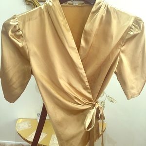 Gold silk blouse